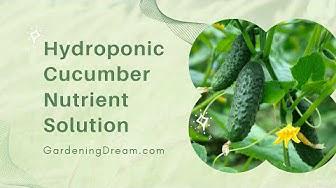 'Video thumbnail for Hydroponic Cucumber Nutrient Solution'