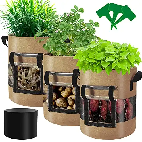 Visible Potato Grow Bags 10 Gallon with Flap