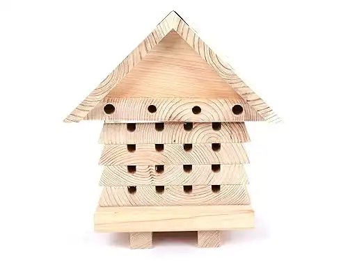 Solitary Bee Hive with Hinged Roof