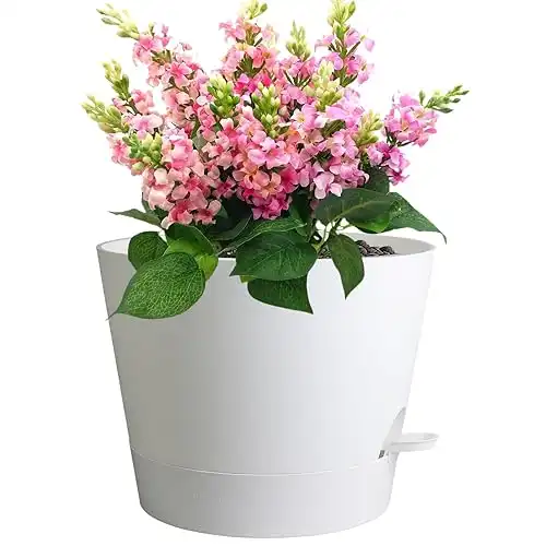 Large Self Watering Pots for Indoor Outdoor Plants, Flower Plant Pots