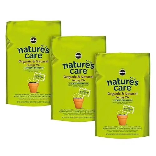 Nature s Care Organic & Natural Potting Mix with Water Conserve, 8 Dry qt. (3-Pack)