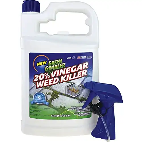 Green Gobbler 20% Vinegar Weed & Grass Killer | Natural & Organic | Concentrated | 1 Gallon Spray | Glyphosate Free Herbicide