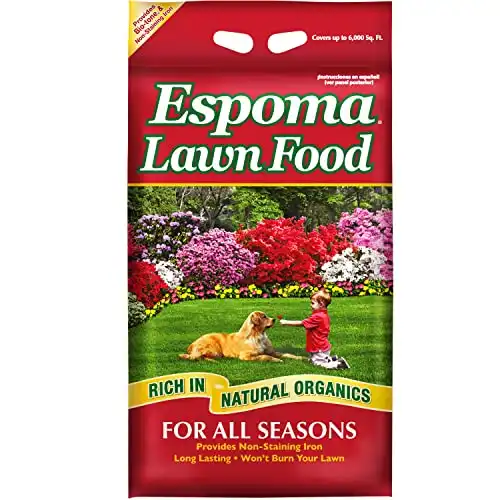 Espoma Lawn Food for All Seasons. Rich in Natural Organics 15-0-5