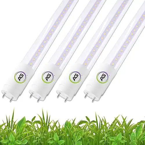 Active Grow T8/T12 High Output 4FT LED Grow Light Bulb T8 Grow Lights for Indoor Plants, Germination & Microgreens 22W Sun White Full Spectrum High CRI 95 Ballast ...